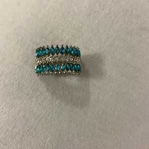 Aquamarine and Silver Ring